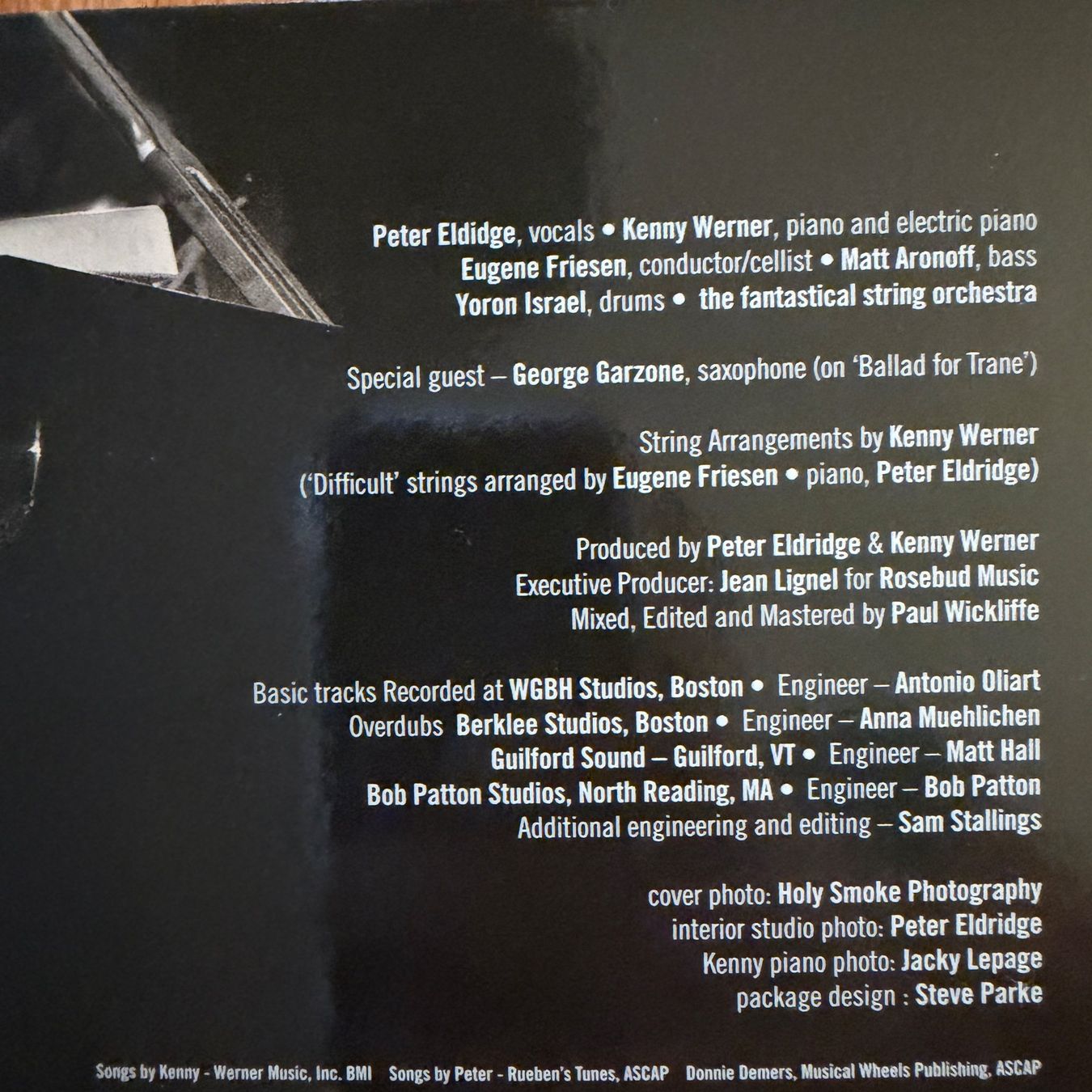 CD: Peter Eldridge & Kenny Werner – Somewhere (CD) 2019 – Usato da Zug venduto da Mirare9 5