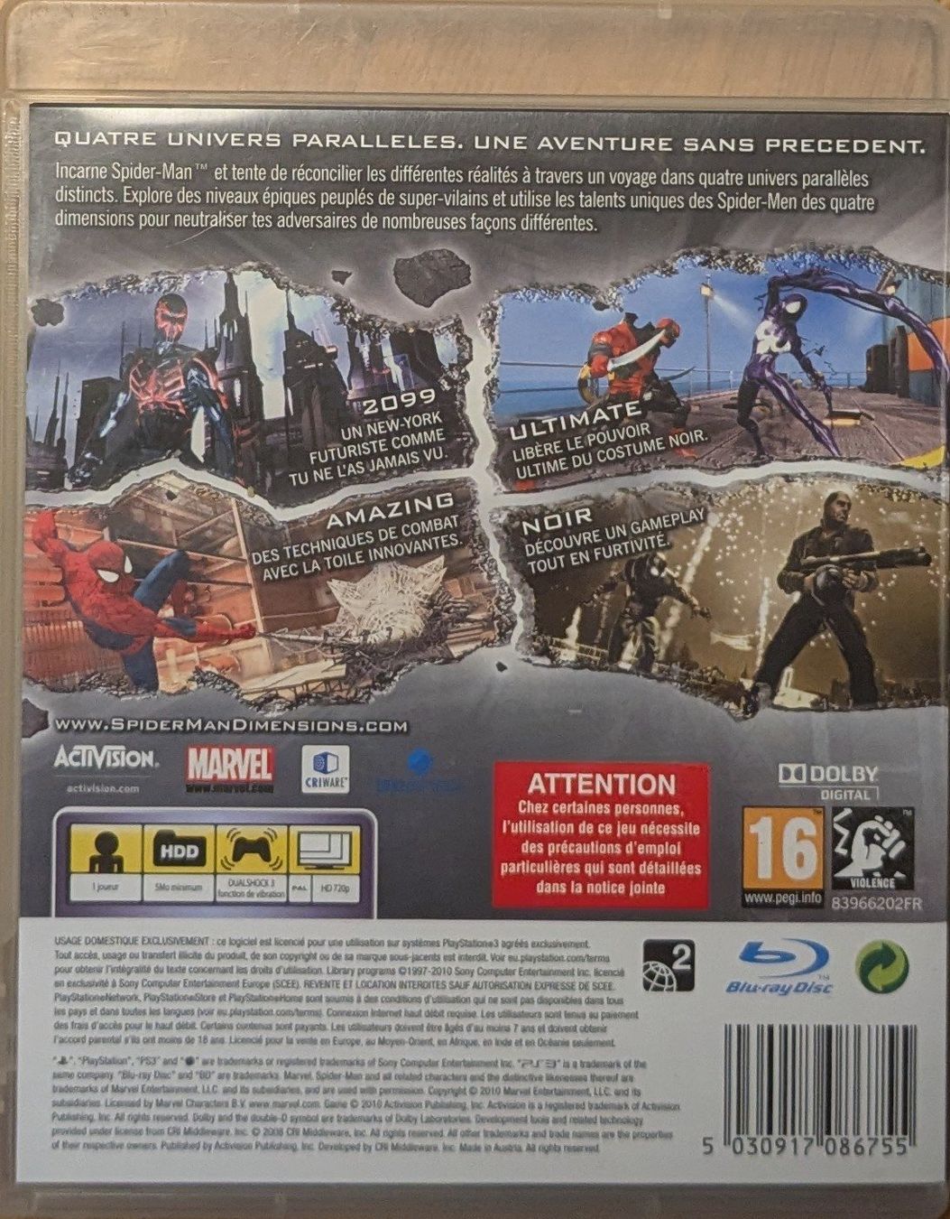 Giochi: Spiderman Dimensions ps3 – Nuovo (secondo la descrizione) da Lausanne venduto da geo_96nd 1