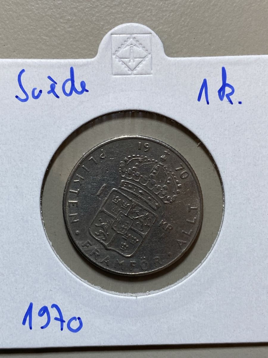 Alle Münzen: Suède - 1 couronne - 1970 – Gebraucht aus Payerne von Mike1682