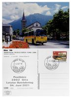 Glis Brig Simplon Letzttag Postbüro Postauto SAURER RH525-23