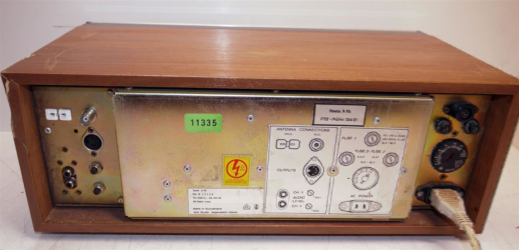 Revox Radio: Revox Tuner A 76 – Usato da Männedorf venduto da livesteam 4