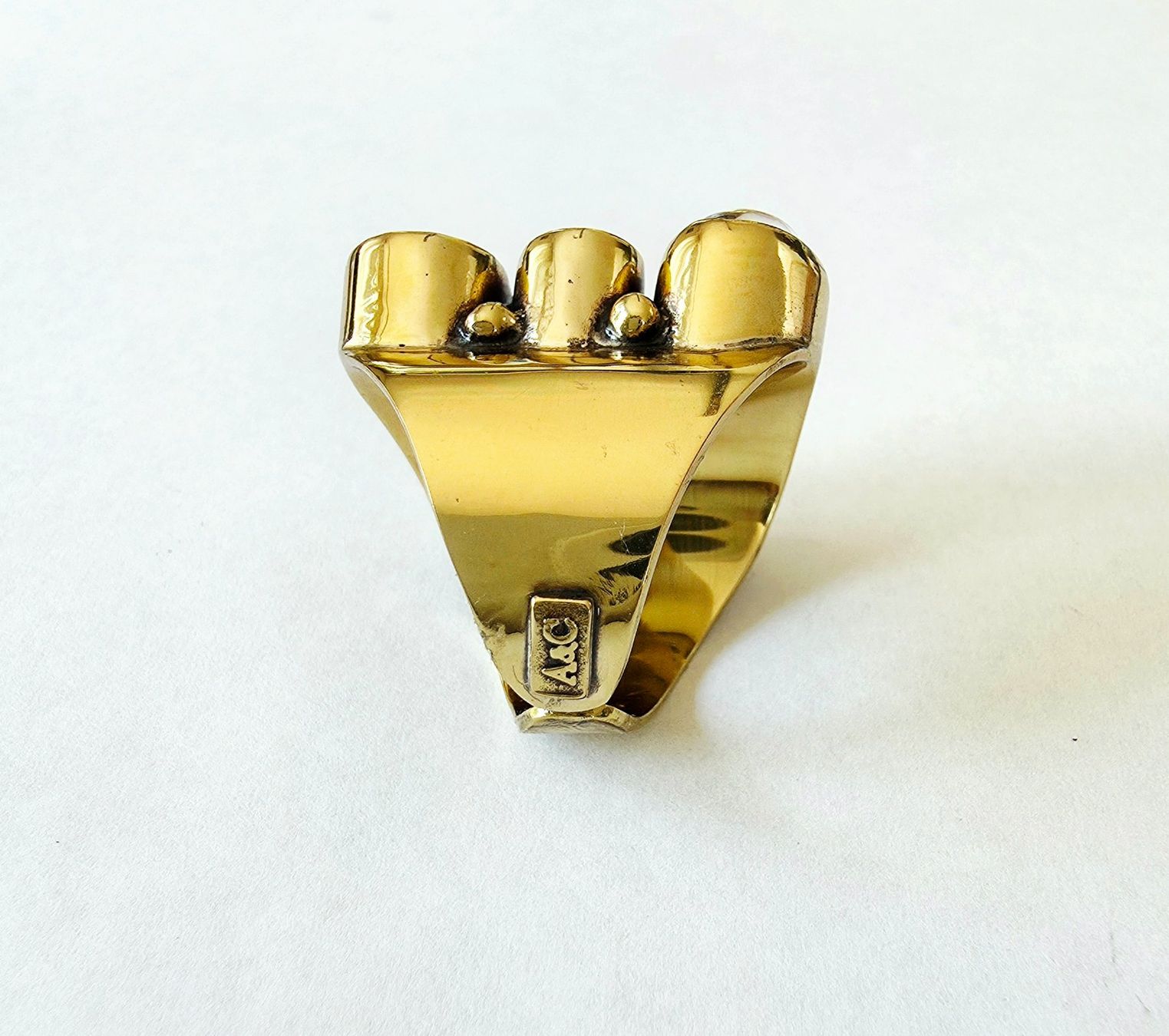 Anelli: Designer-Ring Bronze mit Perlmutt, Perle & Zirkonia - Neu – Nuovo e nell'imballaggio originale da Uetikon am See venduto da Springdream 3