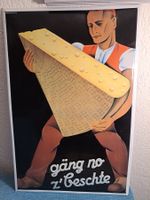 Originales Vintage Kässe-Plakat von Handschin, (Blech)