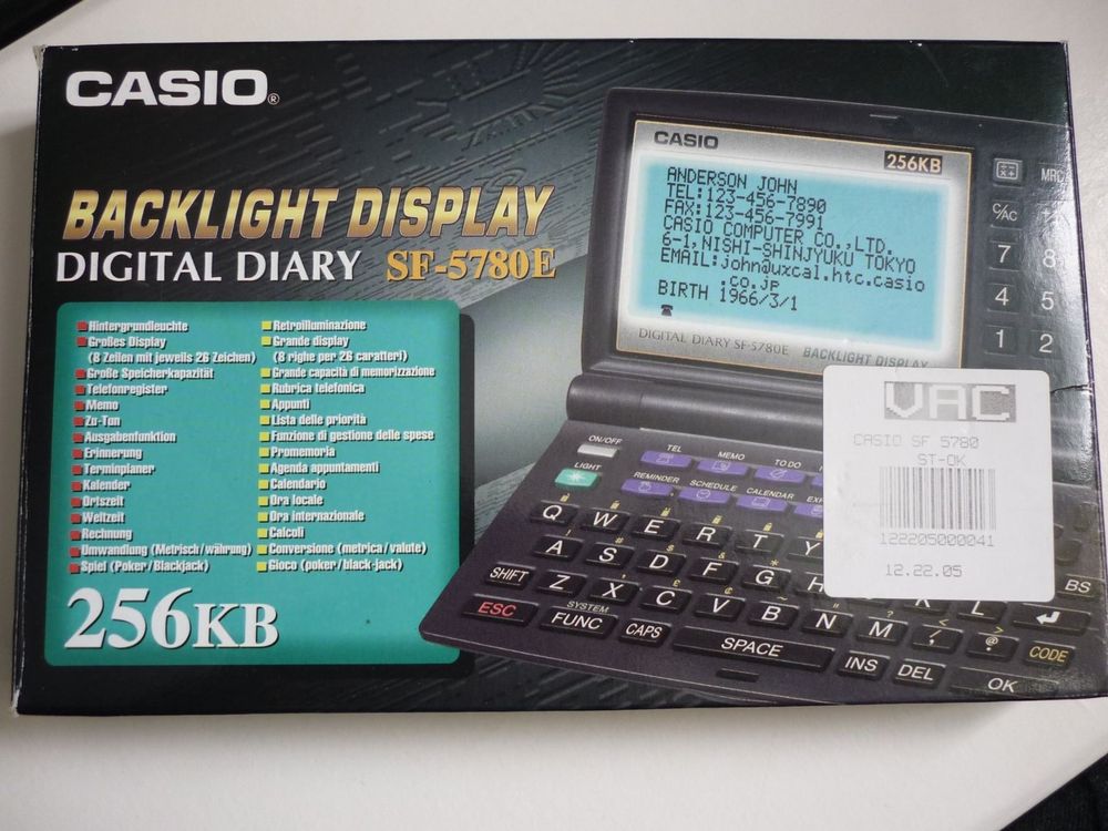 Lot De 2 Agendas électroniques Casio Digital Diary – SF-5780-W Et SF-5980-W – Boîtes Incluses