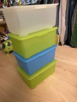 Stapelbare Ikea Boxen, 4 Stk., hellgrün, blau, weiss,
