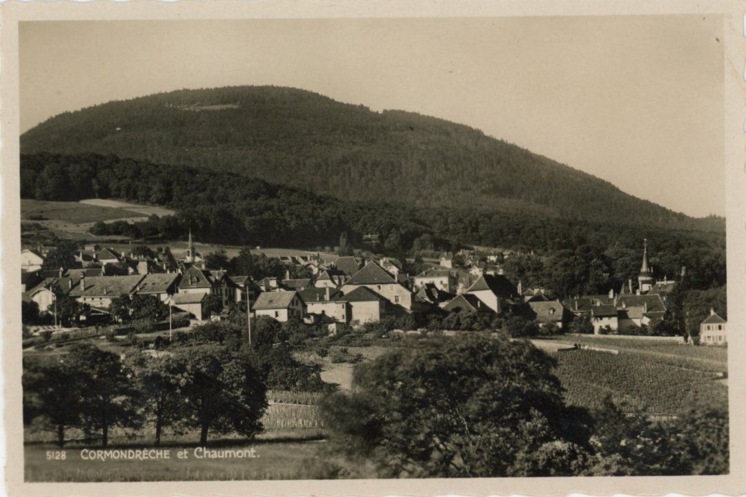 Cartoline postali: Cormondrèche  NE  et Chaumont       ca. 1943 – Usato da Brig venduto da Valcards54