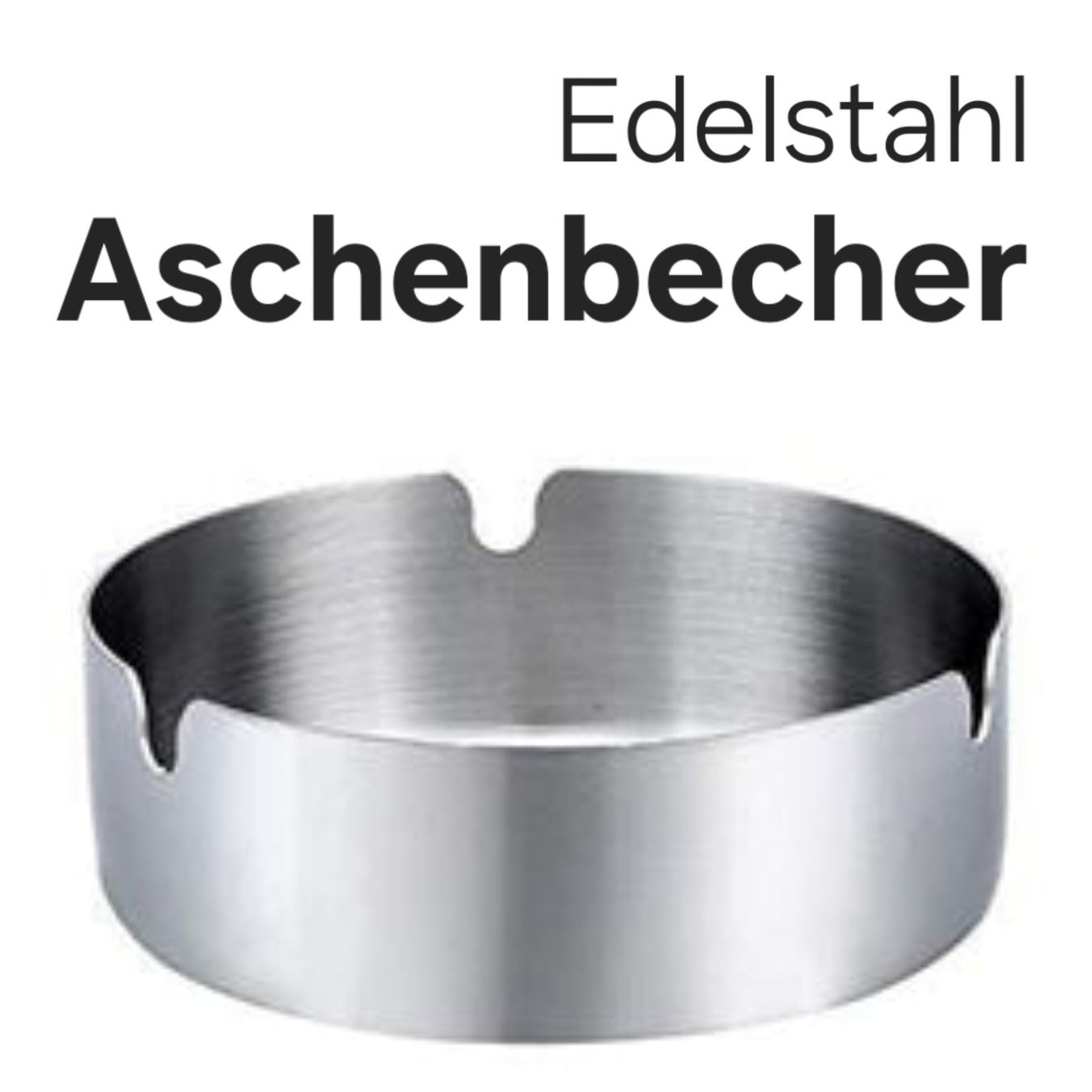 Portacenere: Edelstahl Aschenbecher / Ashtray / Cendrier / Ascher – Nuovo e nell'imballaggio originale da Uster venduto da -FPS-