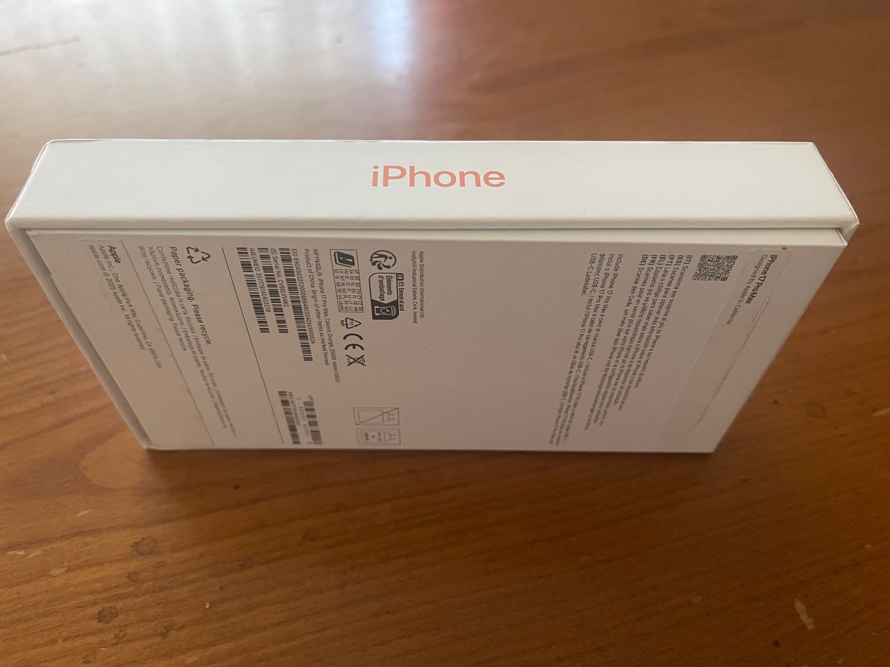 Apple Telefoni cellulari / Smartphones: APPLE iPhone 17 Pro Max 256 GB Cosmic Orange Dual SIM – Nuovo e nell'imballaggio originale da Kilchberg ZH venduto da bobby032 3