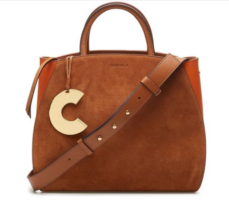 Coccinelle "Concrete" Tasche karamell-orange wildleder/leder