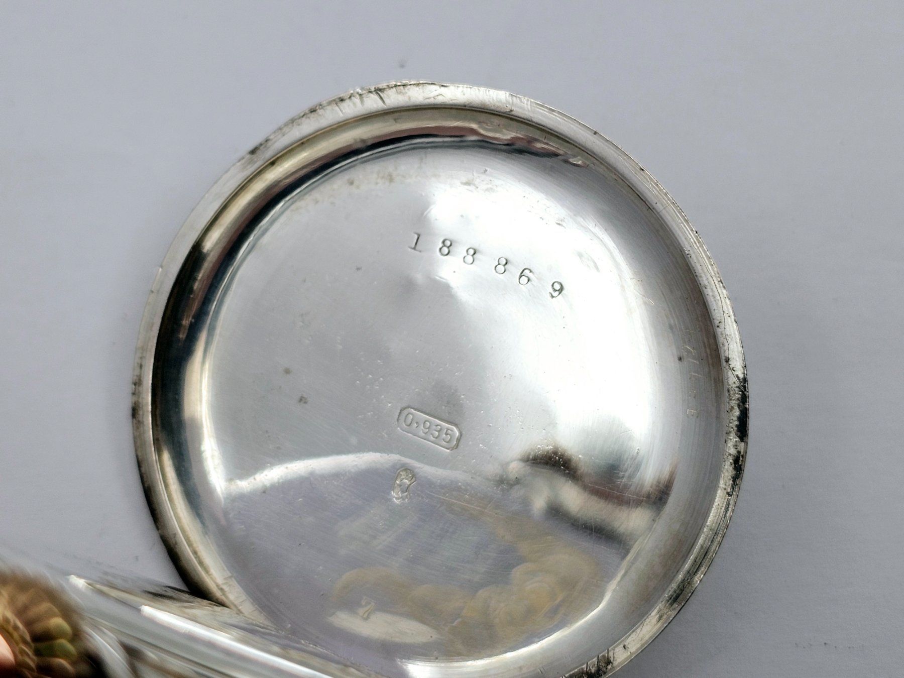 Uhren: Antike Savonette Taschenuhr 935 Silber – Gebraucht aus Bassersdorf von AnkerWatch 7