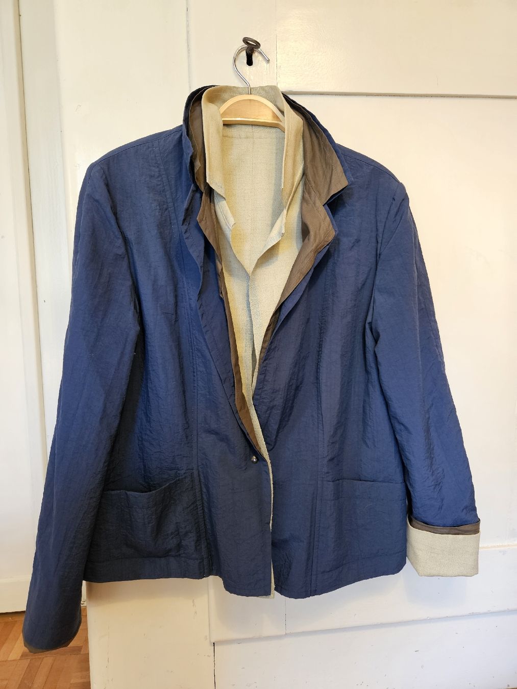 Completi & Tailleur: Basman Set Jacke und Hose blau beige – Usato da Wattwil venduto da Fair2nd