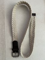 Stylish Braided Canvas Belt with Leather Details