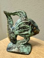 Kleine Tierfigur Figur Fisch Messing / Bronze? vintage Figur