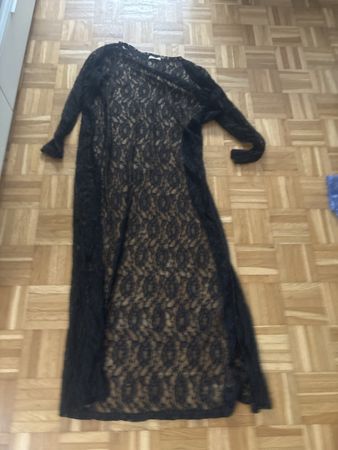 Langer Spitzen Cardigan Anself schwarz Grösse L neuwertig