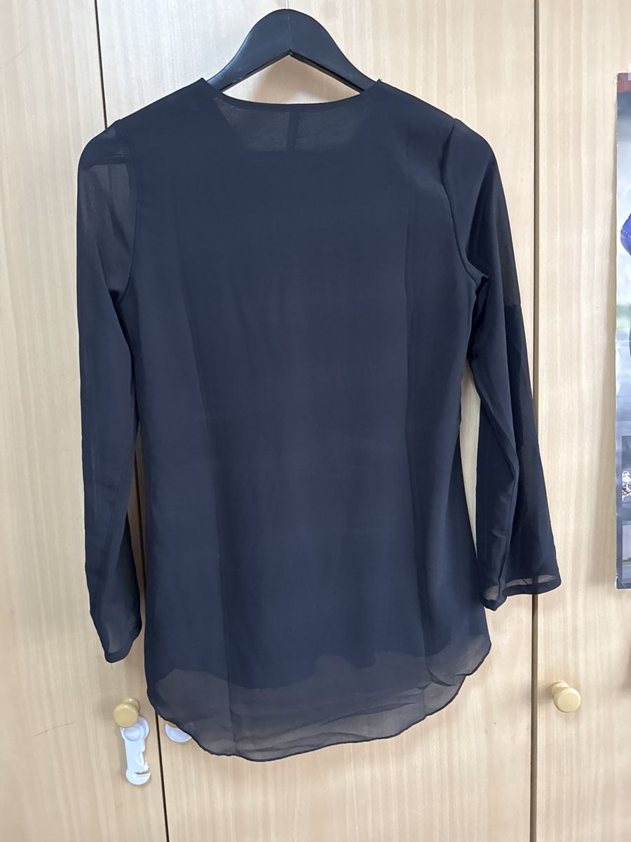 Blusen: Schwarze Chiffon Bluse Gr. XS - Elegant & Luftig – Neu (gemäss Beschreibung) aus Thun von Vans_98 5