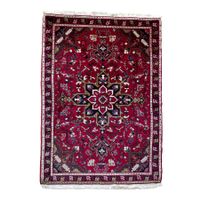 Vintage Orientteppich Rot – 145 × 100 cm Perserteppich Stil