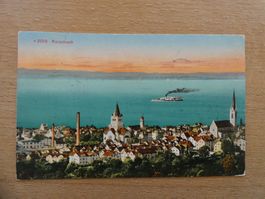 Alte kolorierte AK von Rorschach 1913, gelaufen
