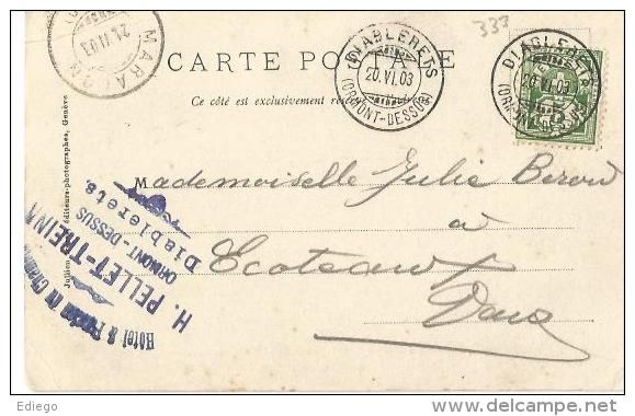 Cartoline postali: ORMONT - DESSUS - 1903 – Usato da Lutry venduto da Ediego 1