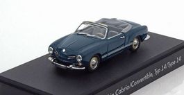 VW Karmann Ghia Cabriolet 1957 blau      1:43 von Minichamps