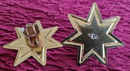 Kerzenständer 10 Stk./Metall goldfarbig