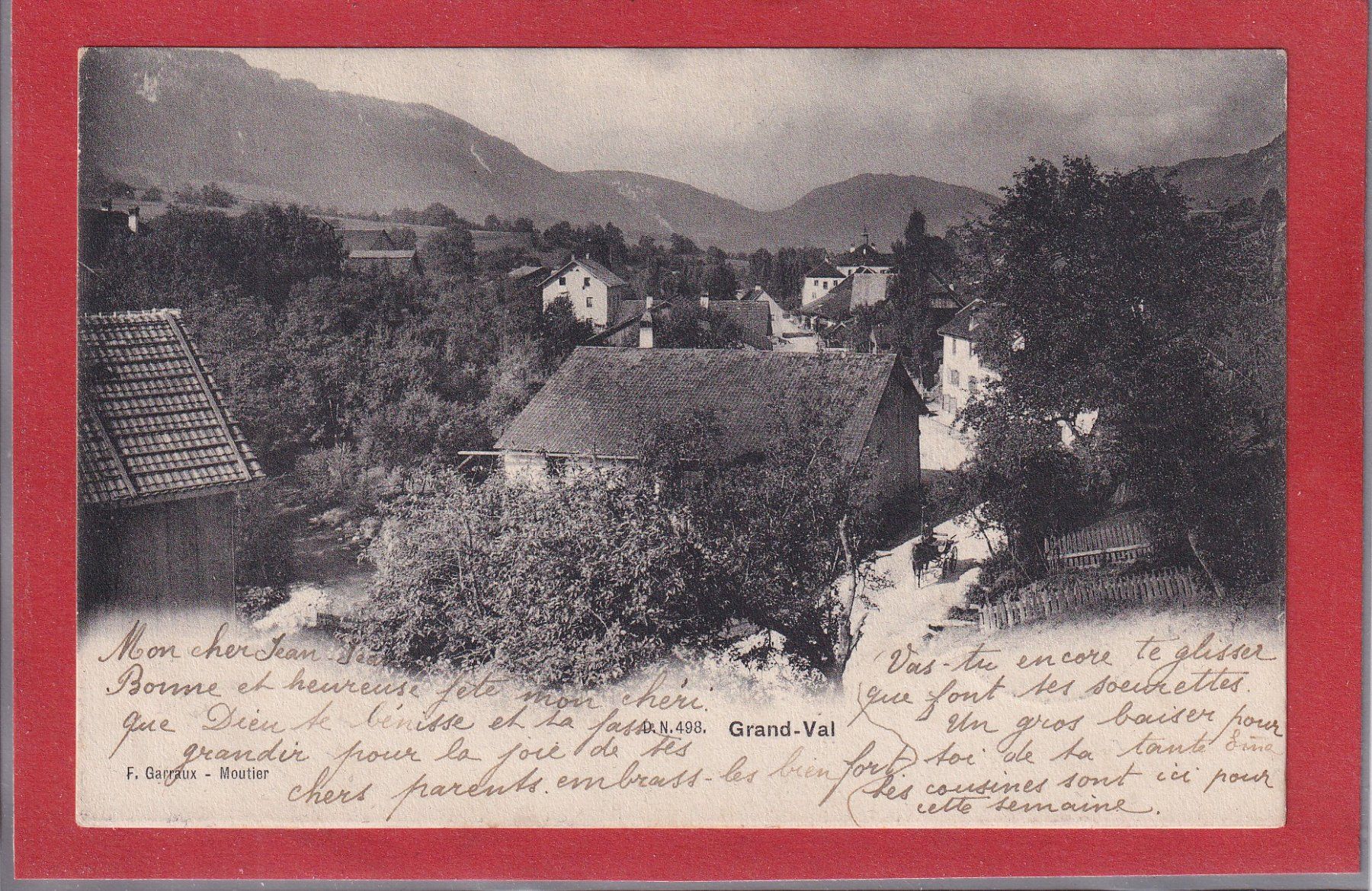Cartoline postali: Grand-Val - Le village - 1904 – Usato da Orvin venduto da Pyaeschli