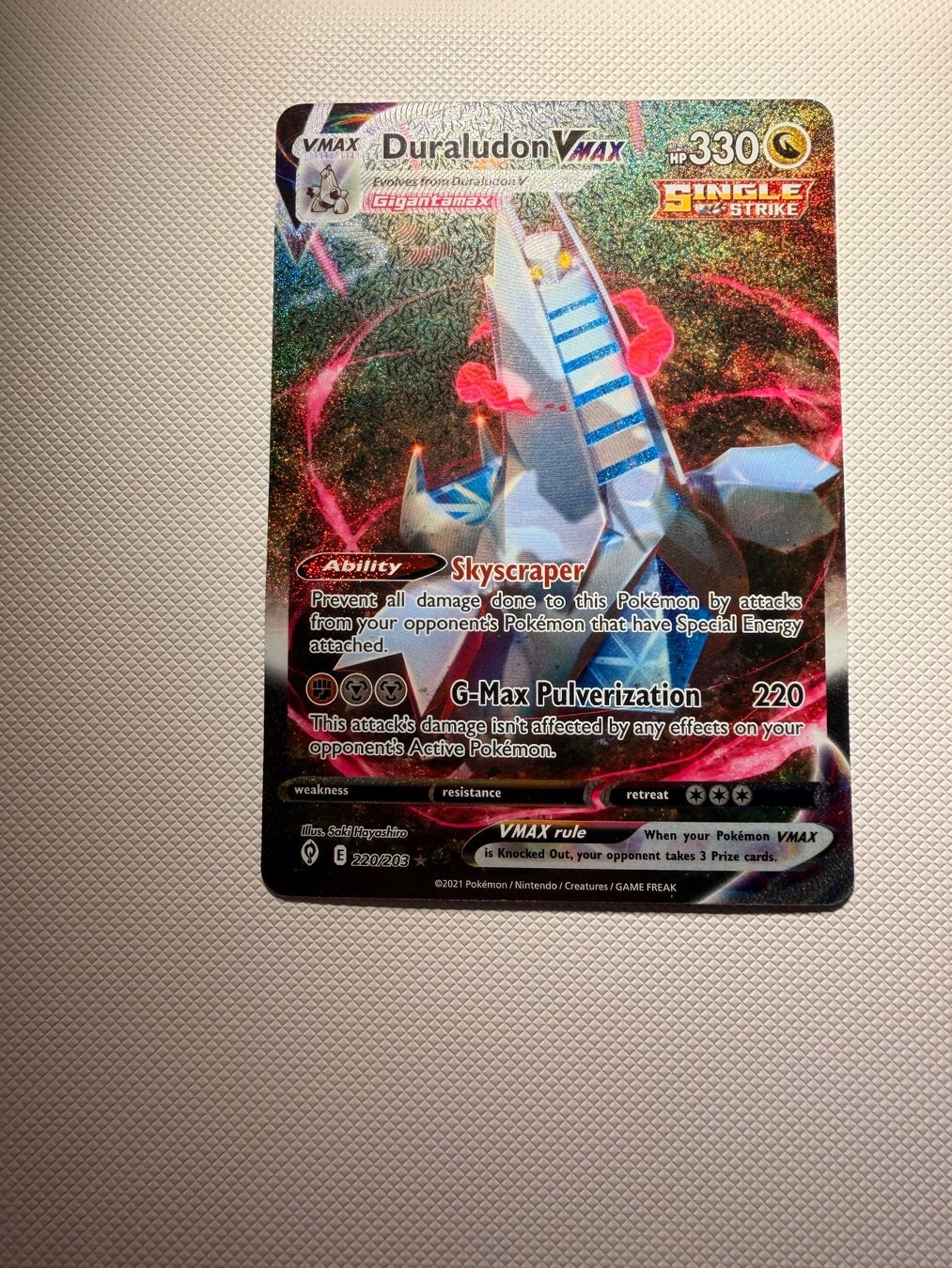 Pokémon Carte collezionabili: Duraludon VMAX 220/203 Alt Art Evolving Skies EN – Usato da Kloten venduto da Pokeball_Emporium