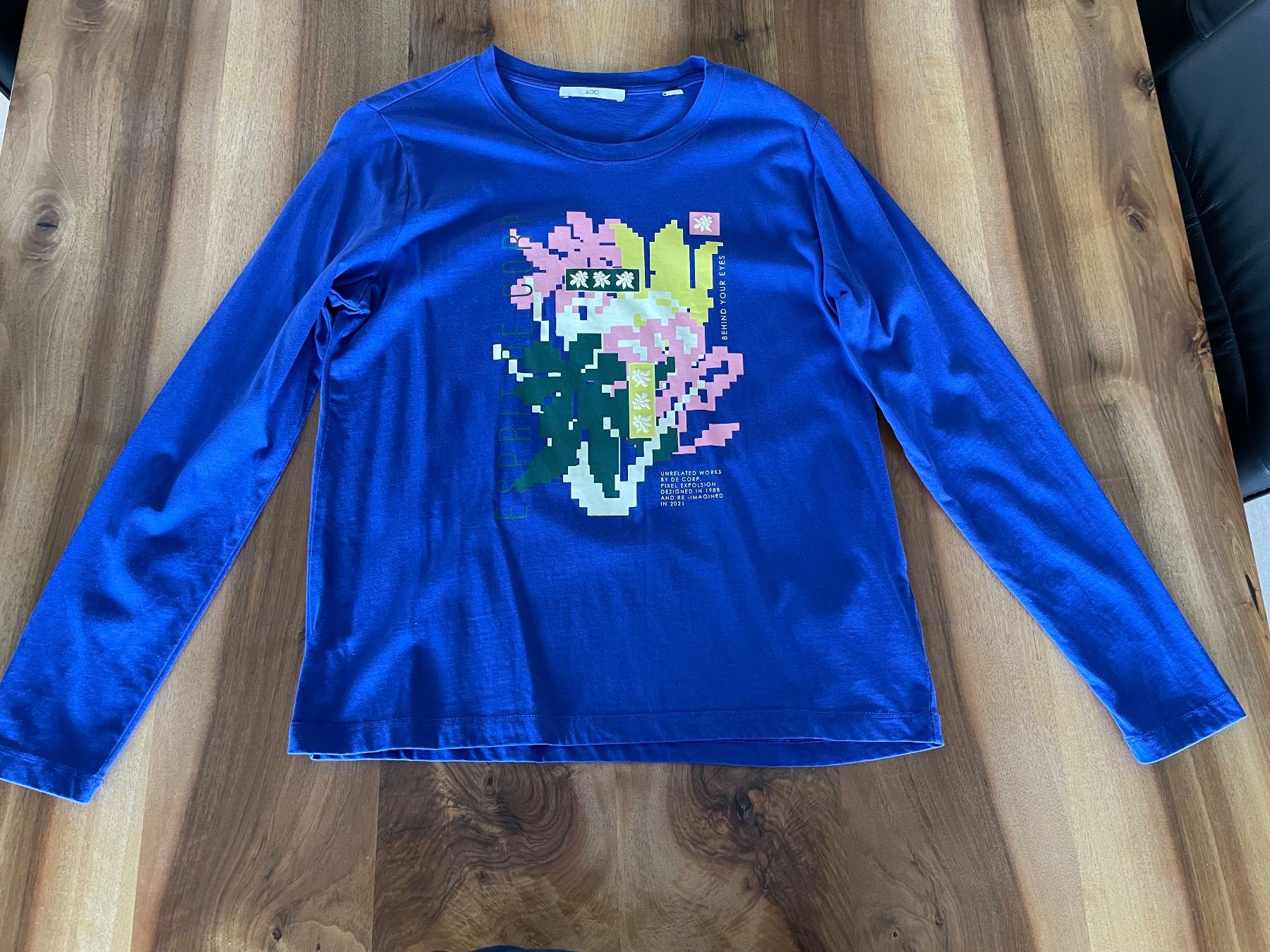 Esprit T-shirt: Blaues Langarmshirt, Grösse M, edc – Nuovo (secondo la descrizione) da Haslen AI venduto da s176
