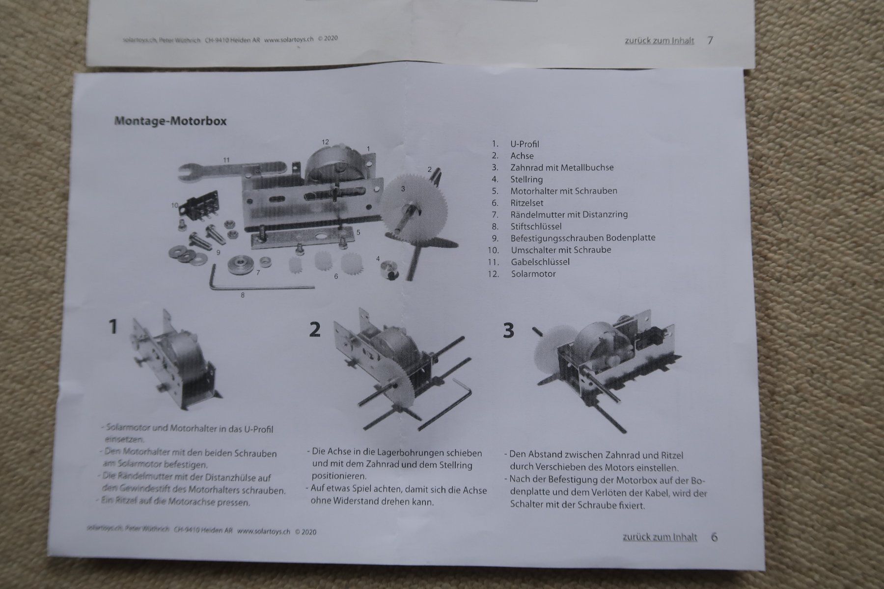 Kit di costruzioni: Solarmobil Bausatz – Usato da Oberwil BL venduto da verramscher 4