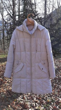 Manteau doudoune couleur crème, taille 42