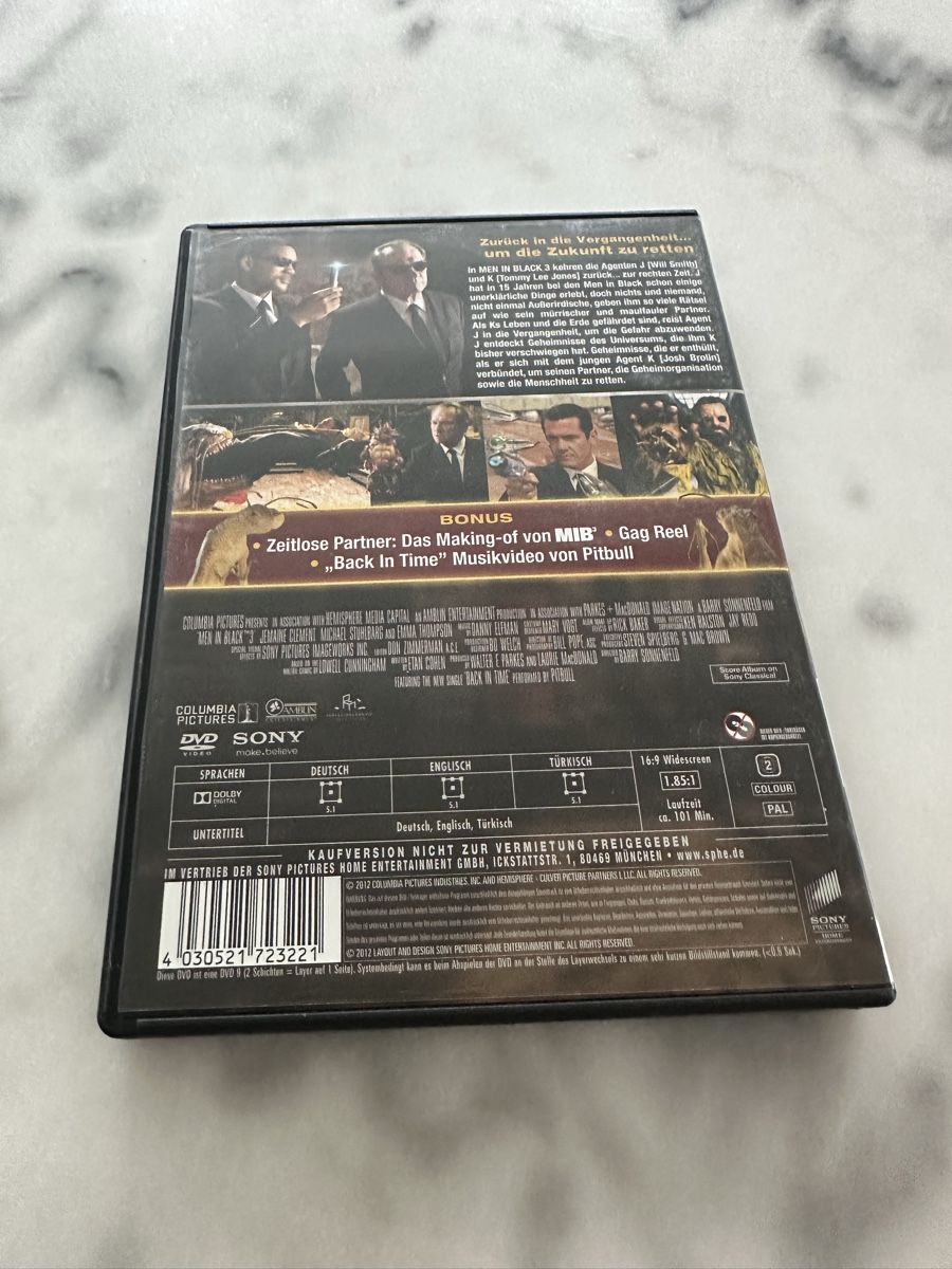 Tutti i DVDs: DVD - Men in Black 3 - Top Zustand – Usato da Bülach venduto da Chati_ 1