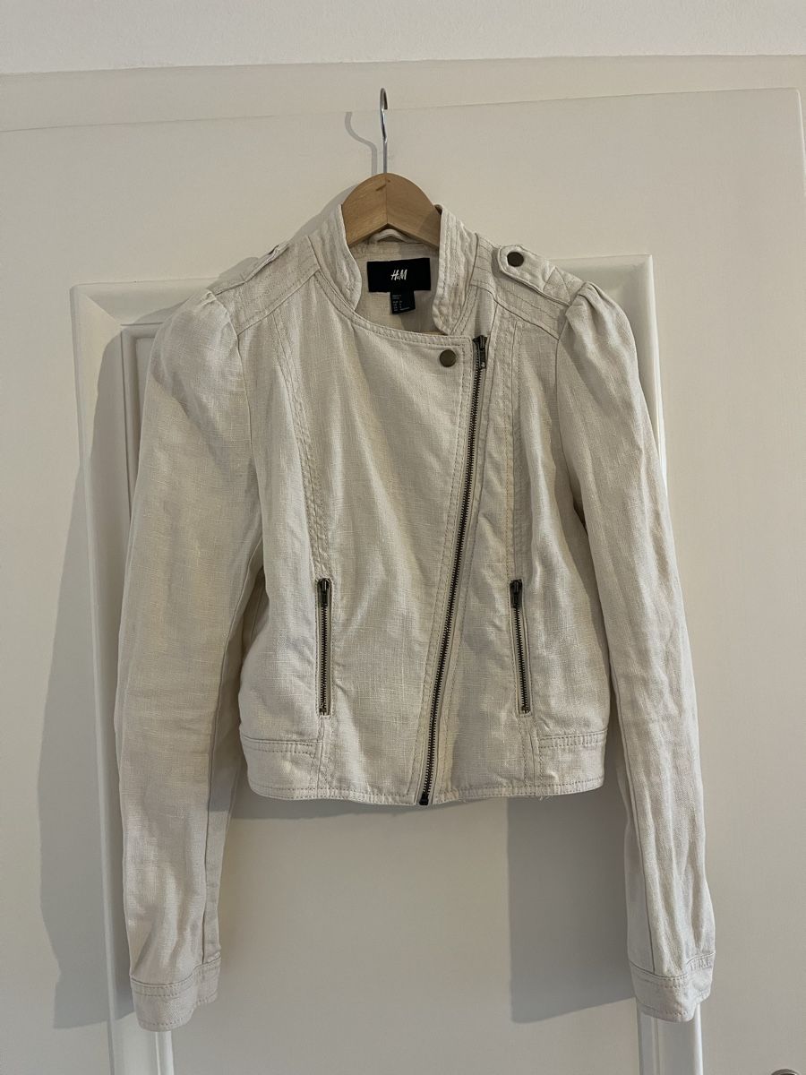 H&M Jacken: H&M Bikerjacke 100% Leinen, Gr. 36 – Gebraucht aus Zürich von vintage_for_you