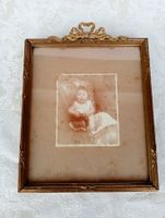 Antik Holz-Fotorahmen mit Babyfoto C.Ruf Basel Jugendstil