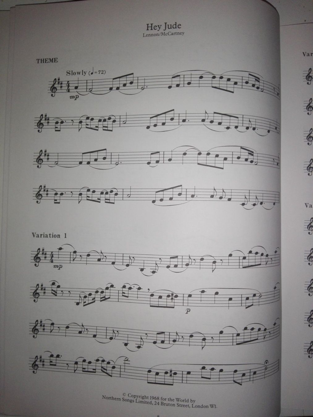 Bücher: Beatles - Themes & Variations Clarinet         ©'1977 – Gebraucht aus St. Gallen von elk2021 6