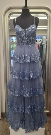 Rauchblau Kleid 