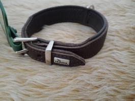 Hunter Leder Hundehalsband Braun 24 - 28 cm verstellbar XS