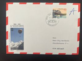 Brief 25. Ballonpost 1991 Zollikon  (G2449)