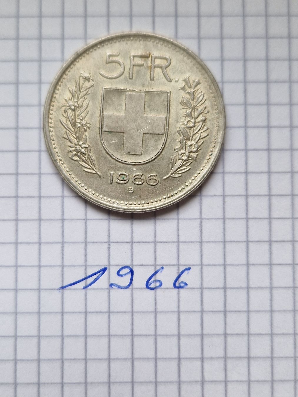 Tutti le monete: 5 Franken Siber, 1966 – Usato da Alterswil FR venduto da Paseo0