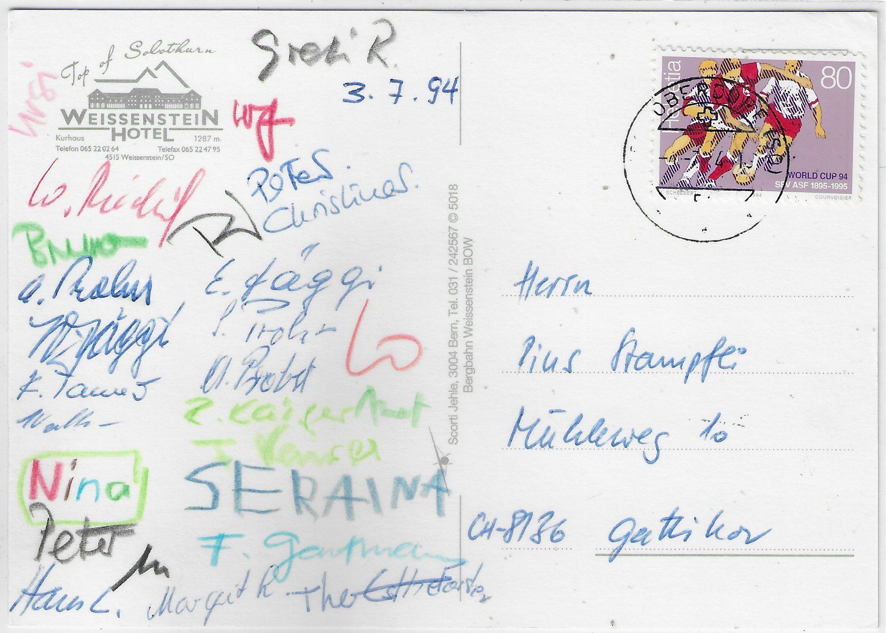 Cartes postales: Hotel Kurhaus Weissenstein – D'occasion à Ettingen par Kartenplanet 1