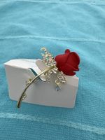 Broschen Rose rot 