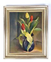 Gemälde von Hans Comiotto,Tulpen 36.7 x 30.6 cm