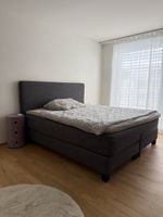 IKEA Boxspringbett 180x200cm, dunkelgrauer Stoff
