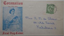 FDC Coronation (Krönung) Elizabeth II 2. Juni 1953