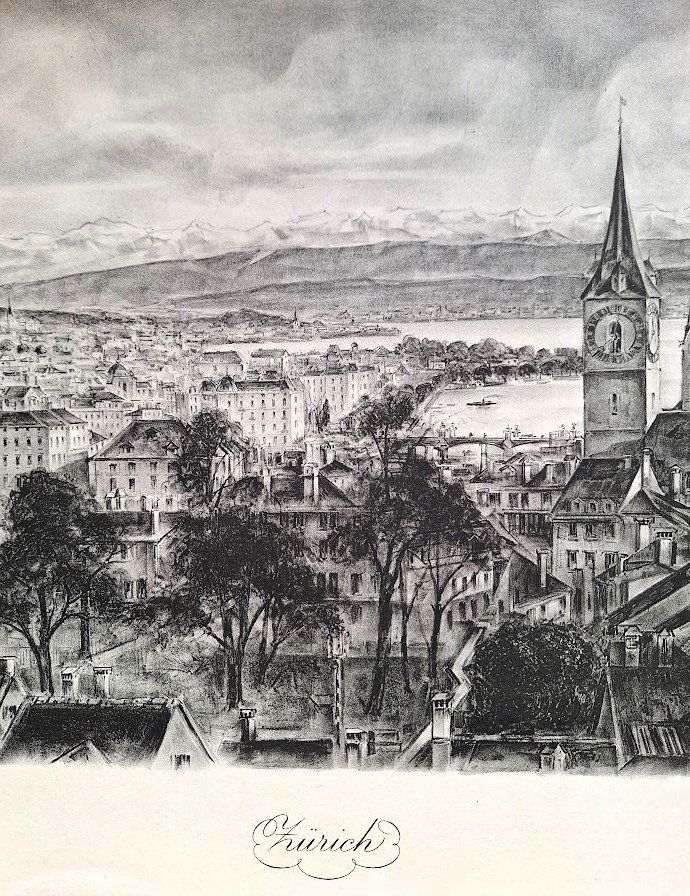 Grafiken & Lithographien: Lithografie von Zürich, Maag – Gebraucht aus Alpnach Dorf von MZ001 2