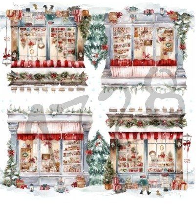 Tovaglioli: Serviette boutique de noel (1728) 2Stk. – Nuovo (secondo la descrizione) da Schlatt TG venduto da kreativ-atelier