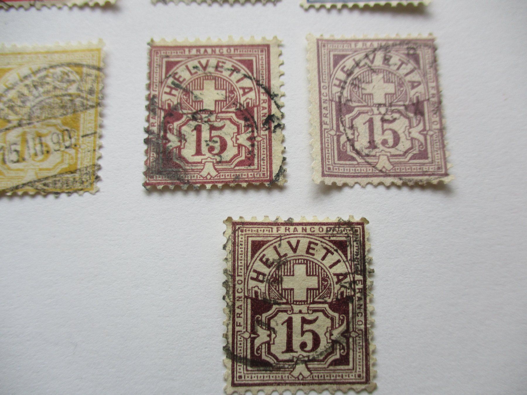 Alle Briefmarken: Lot de timbres Helvetia "chiffre" – Gebraucht aus La Sarraz von plu_v9cf 4