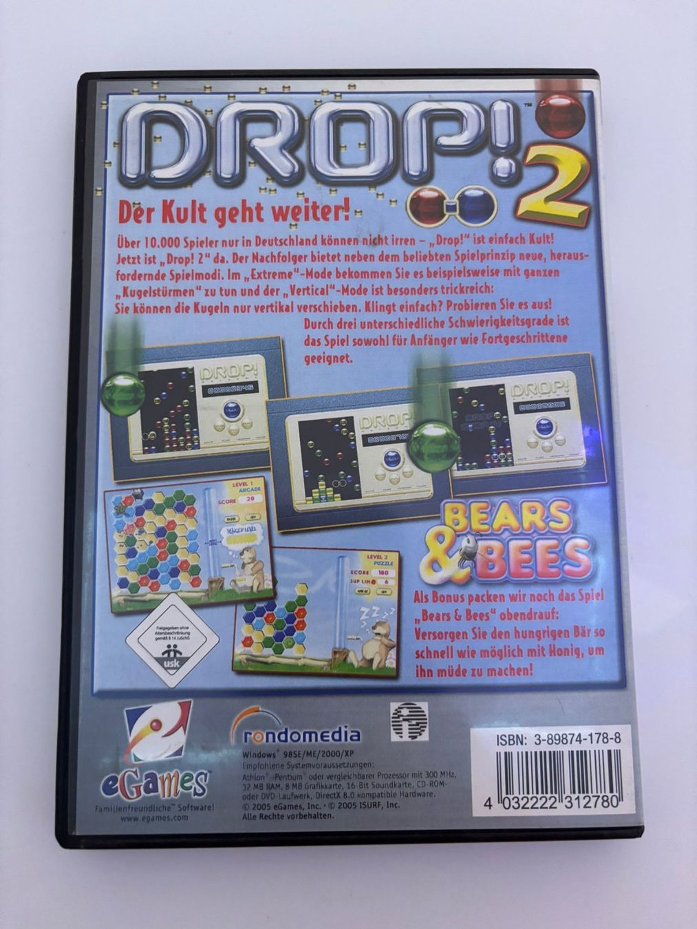 Giochi: Drop 2 & Bears & Bees (PC) – Usato da Herisau venduto da Seyashop1 2