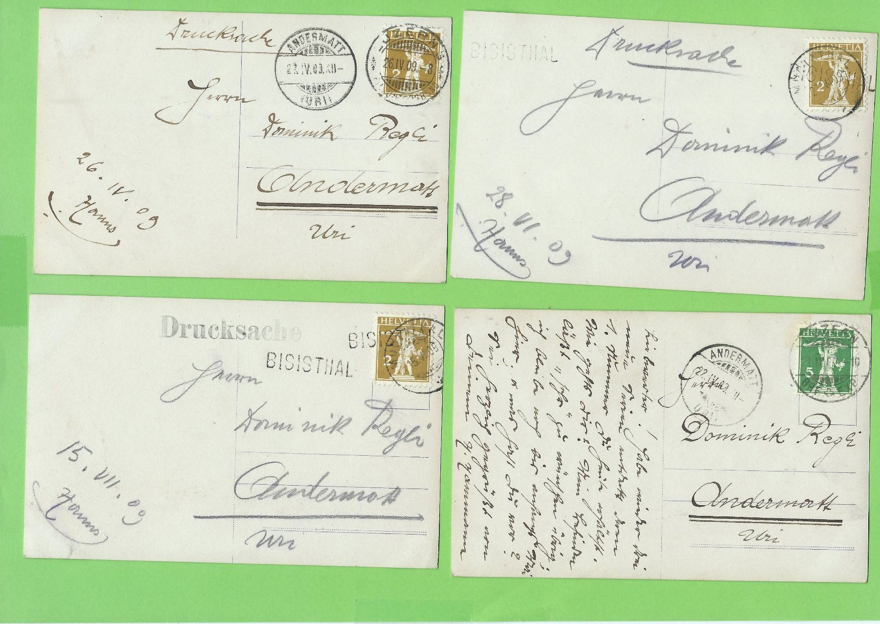 Cartoline postali: 7 Antike Postkarten "Der Trompeter von Säckingen" – Usato da Zürich venduto da t24_de 1