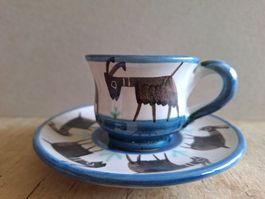 Keramik Tasse - "Caprette" handbemalt - Vincenzo Pinto