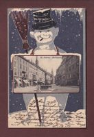 ST. GALLEN - Marktgasse - Schneemann - 1904