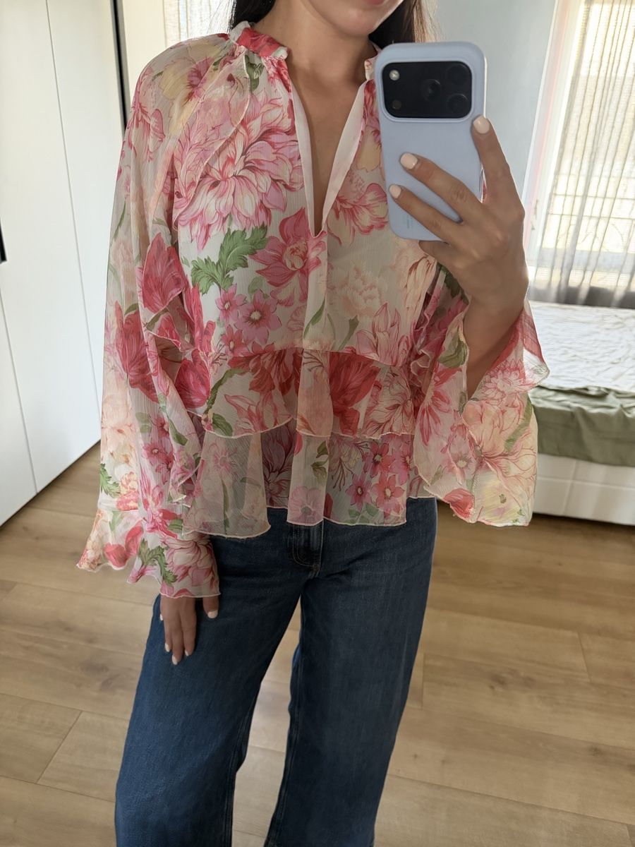 Zara Blusen: Zara Bluse Blumenmuster Grösse M neuwertig – Neu (gemäss Beschreibung) aus Paradiso von ksh_b5nb 3